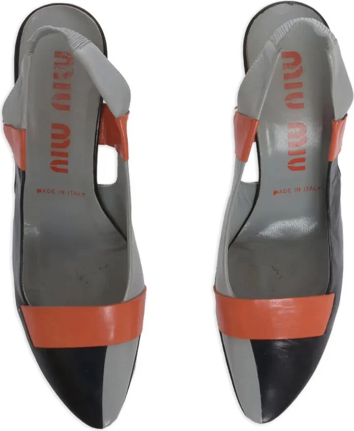 60mm Leather Slingback Pumps - Image 4