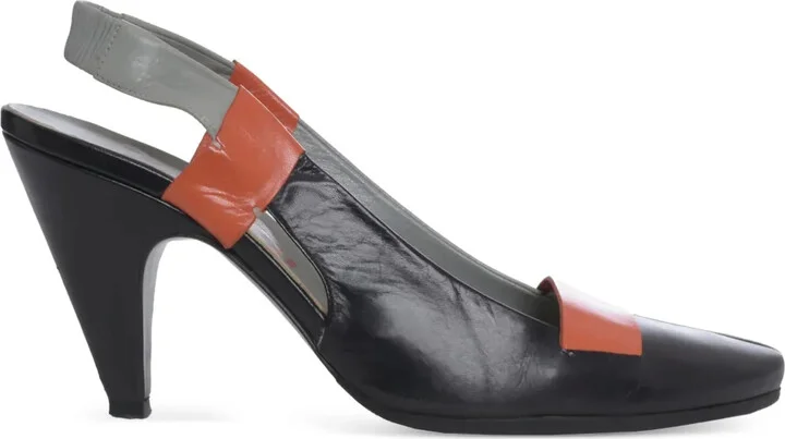 60mm Leather Slingback Pumps
