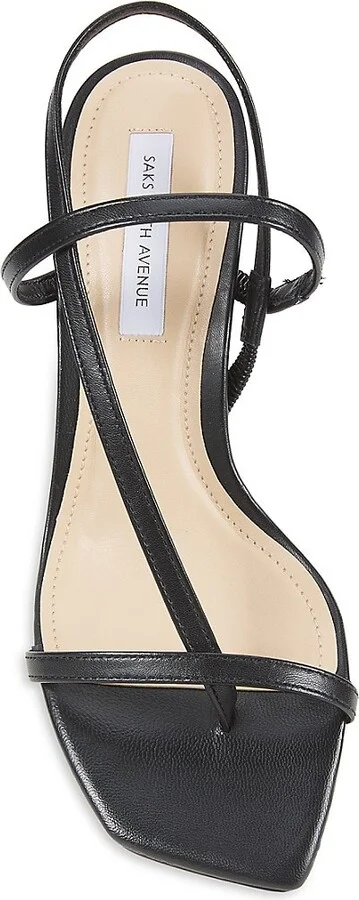 60MM Leather Slingback Sandals - Image 5