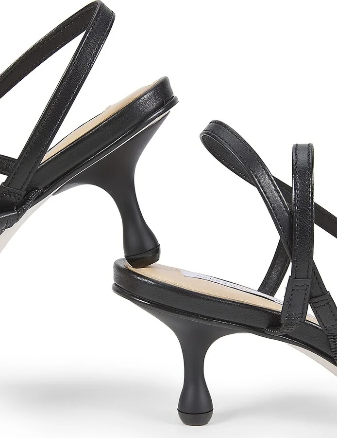 60MM Leather Slingback Sandals - Image 6