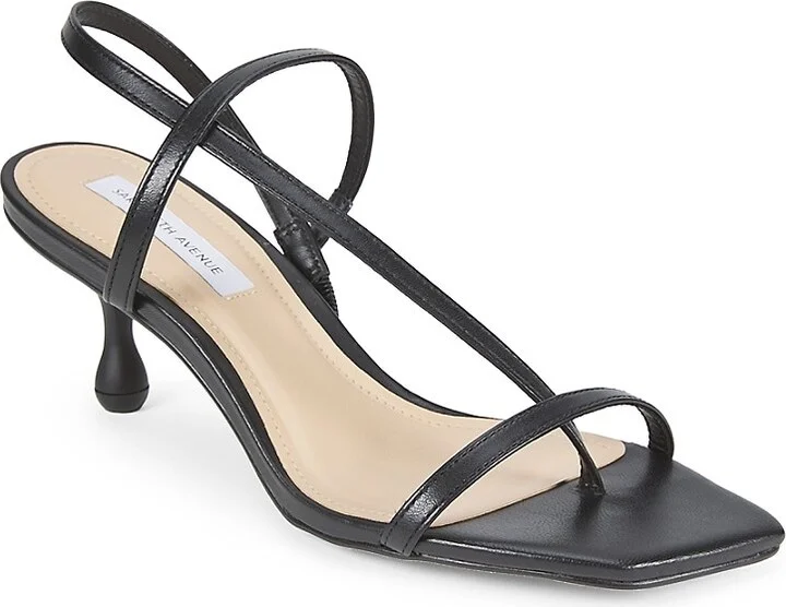 60MM Leather Slingback Sandals - Image 2