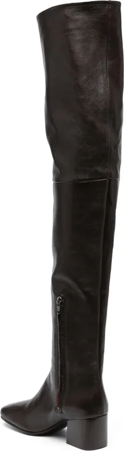 60mm Leather Thigh-High Boots - Image 3