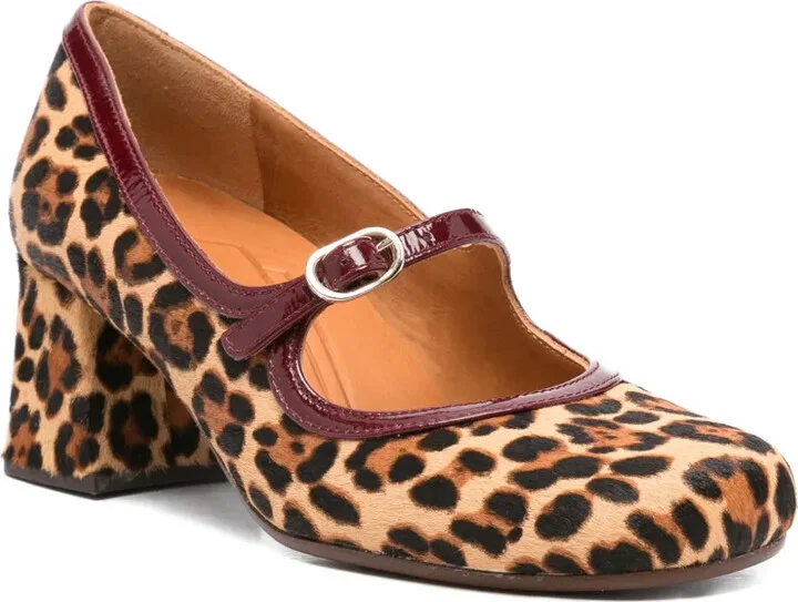 60mm Leopard-Print Block-Heel Pumps - Image 2