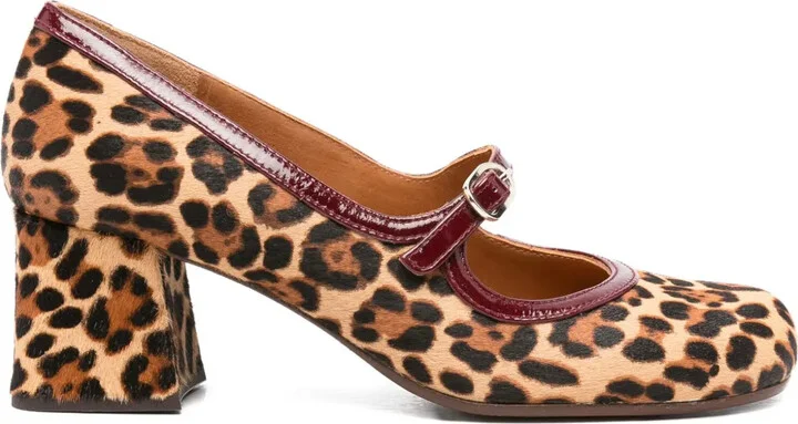 60mm Leopard-Print Block-Heel Pumps