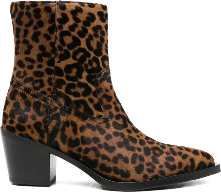 60mm Leopard-Print Boots