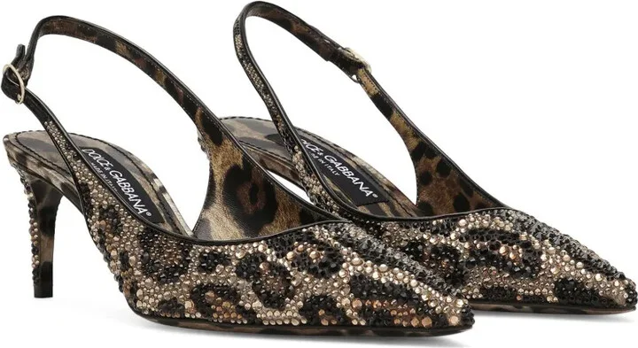 60mm Leopard-Print Slingback Pumps - Image 2