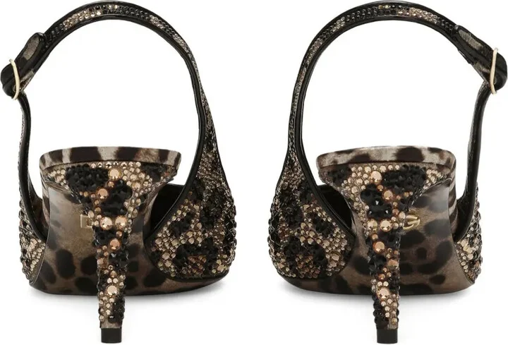 60mm Leopard-Print Slingback Pumps - Image 3