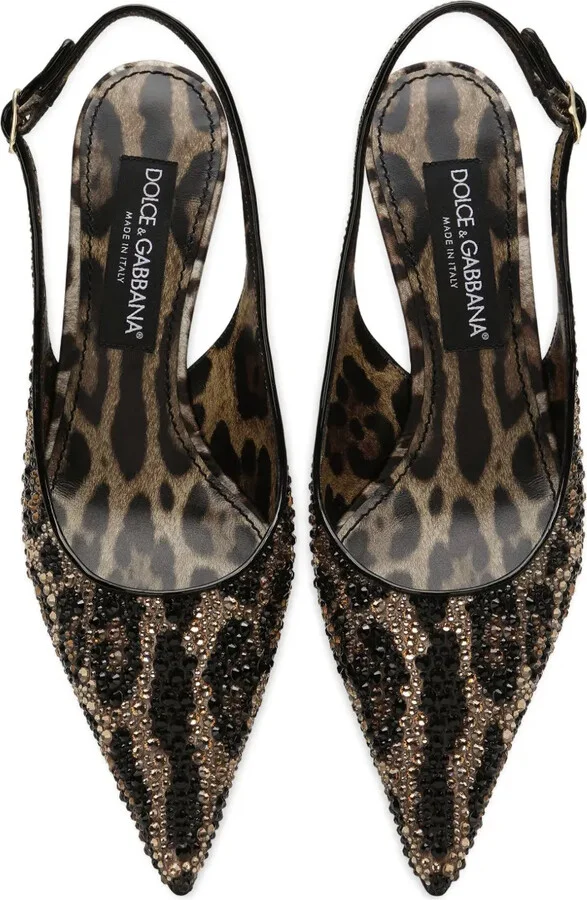 60mm Leopard-Print Slingback Pumps - Image 4