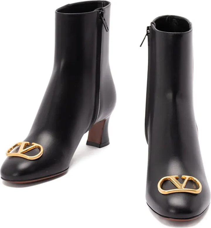 60mm Logo-Plaque Leather Boots - Image 2
