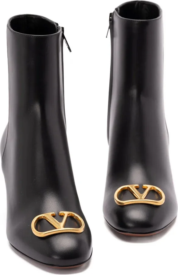 60mm Logo-Plaque Leather Boots - Image 3