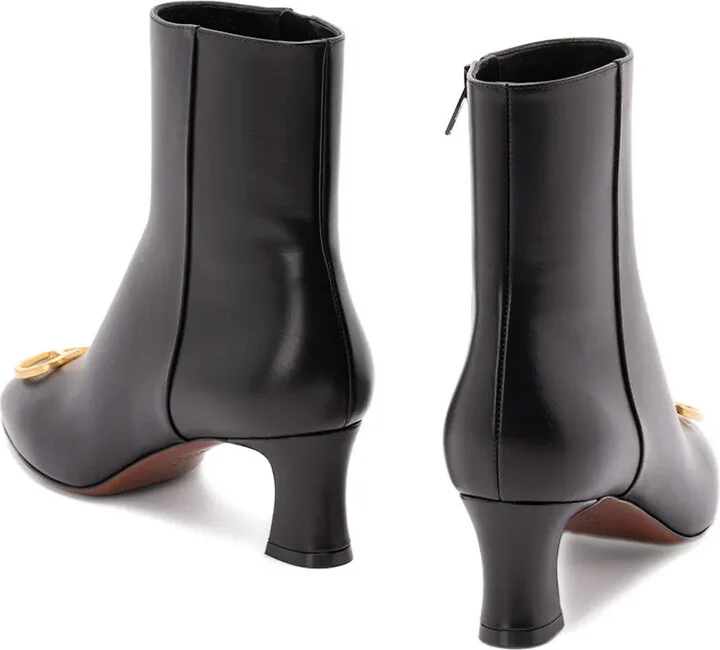60mm Logo-Plaque Leather Boots - Image 4