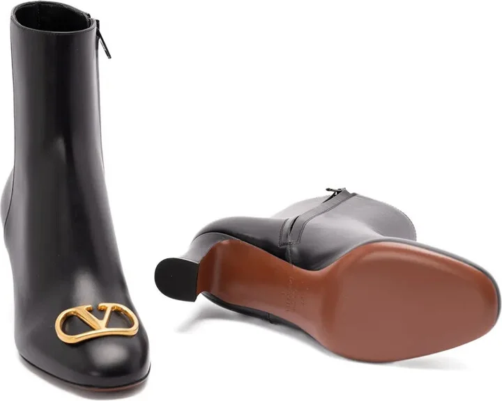 60mm Logo-Plaque Leather Boots - Image 5