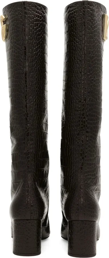 60mm Logo-Plaque Leather Boots - Image 3