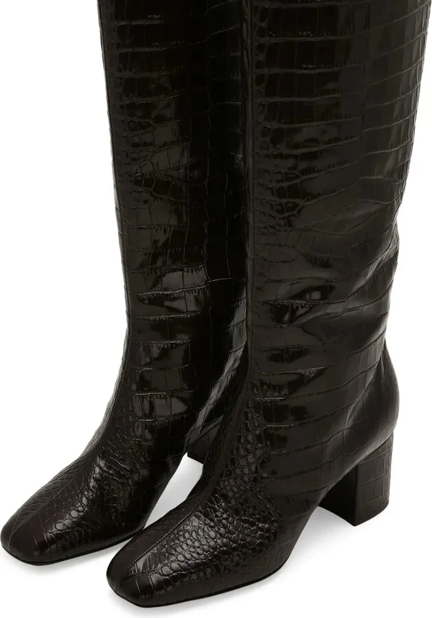 60mm Logo-Plaque Leather Boots - Image 4