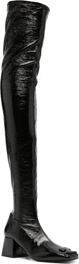 60mm Logo-Plaque Leather Boots - Image 2
