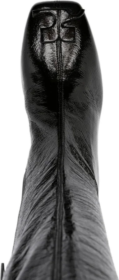 60mm Logo-Plaque Leather Boots - Image 4