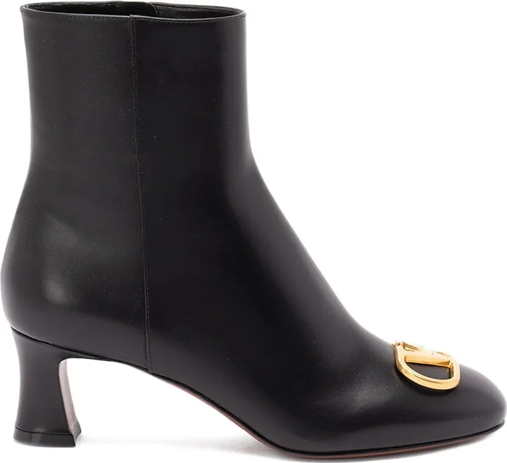 60mm Logo-Plaque Leather Boots