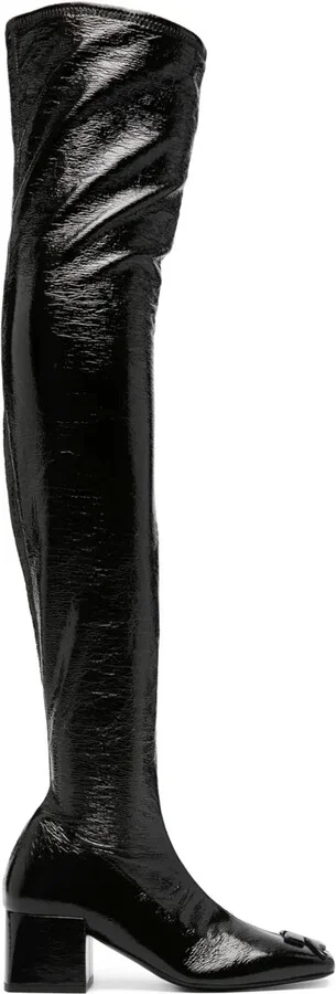 60mm Logo-Plaque Leather Boots