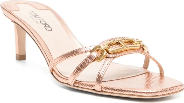 60mm Logo-Plaque Leather Sandals - Image 2