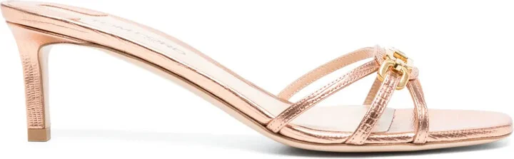 60mm Logo-Plaque Leather Sandals
