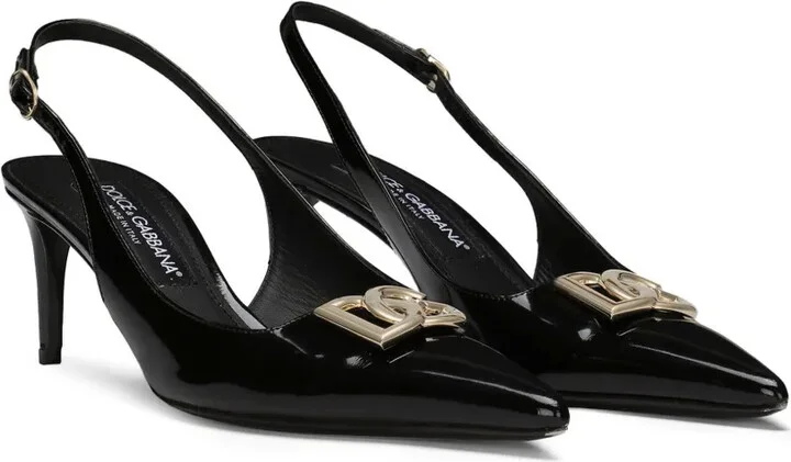 60mm Logo-Plaque Slingback Pumps - Image 2