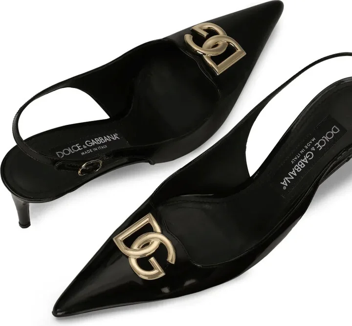 60mm Logo-Plaque Slingback Pumps - Image 5