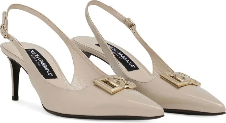 60mm Logo-Plaque Slingback Pumps - Image 2
