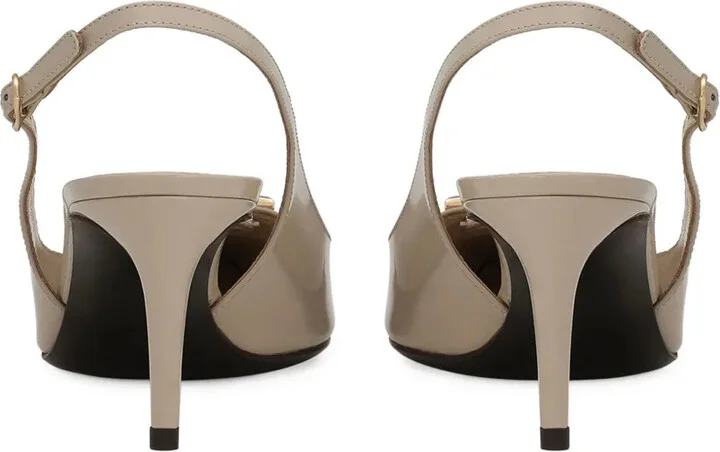 60mm Logo-Plaque Slingback Pumps - Image 3