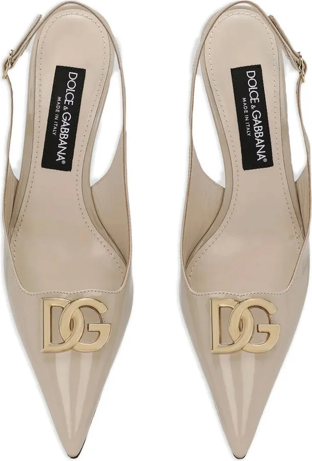 60mm Logo-Plaque Slingback Pumps - Image 4