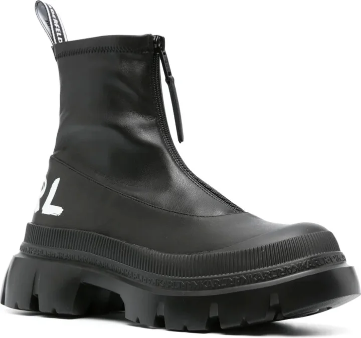 60mm Logo-Print Leather Ankle Boots - Image 2