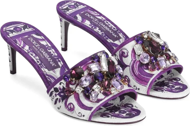 60mm Majolica-print mules - Image 2