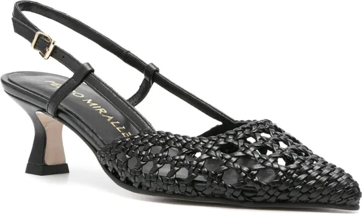60mm Mantua woven slingback pumps - Image 2