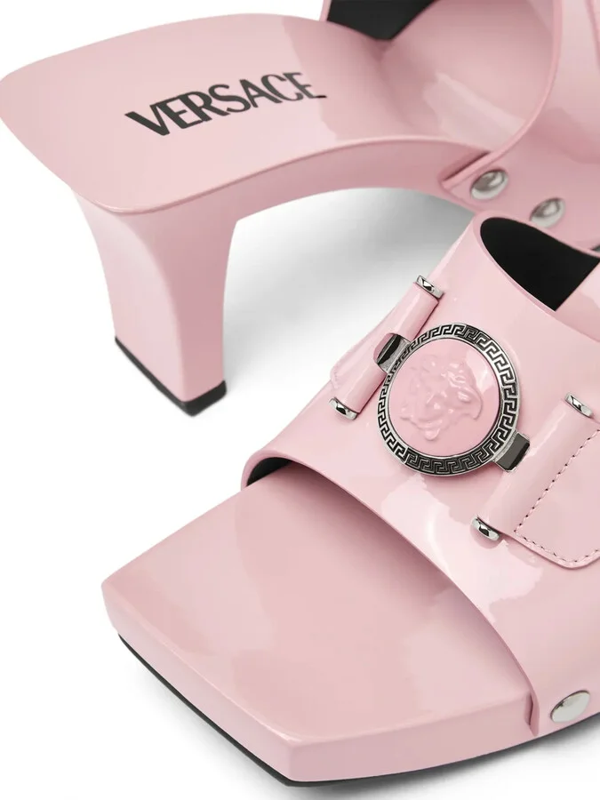 60mm Medusa-buckle patent-leather clogs - Image 2