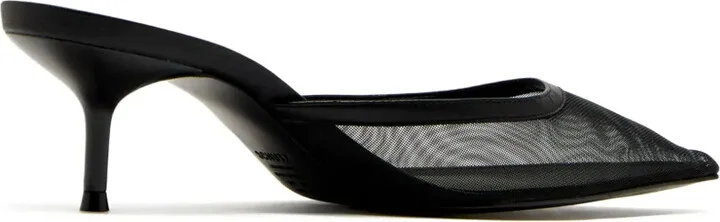60mm Mesh Pointed-Toe Mules - Image 3