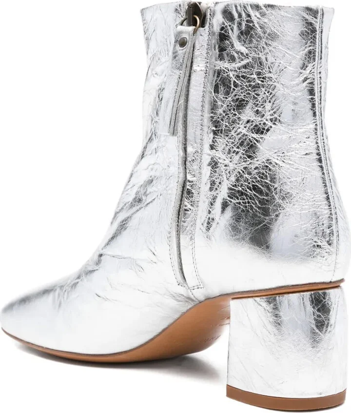 60mm Metallic-Finish Leather Boots - Image 3