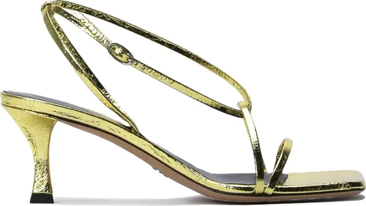 60mm Metallic-Leather Sandals