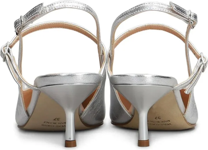 60mm Metallic Slingback Pumps - Image 3