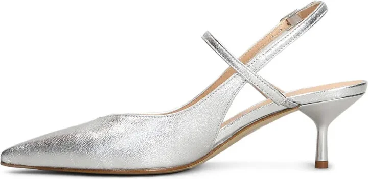 60mm Metallic Slingback Pumps - Image 4