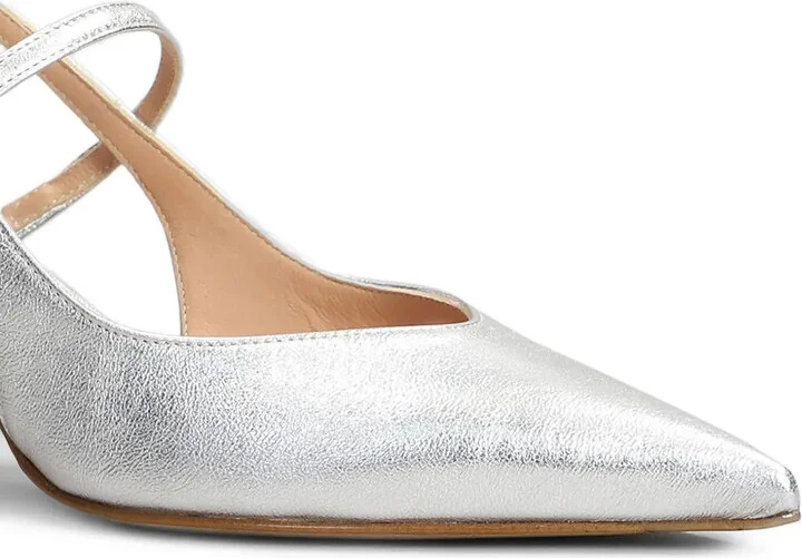 60mm Metallic Slingback Pumps - Image 5