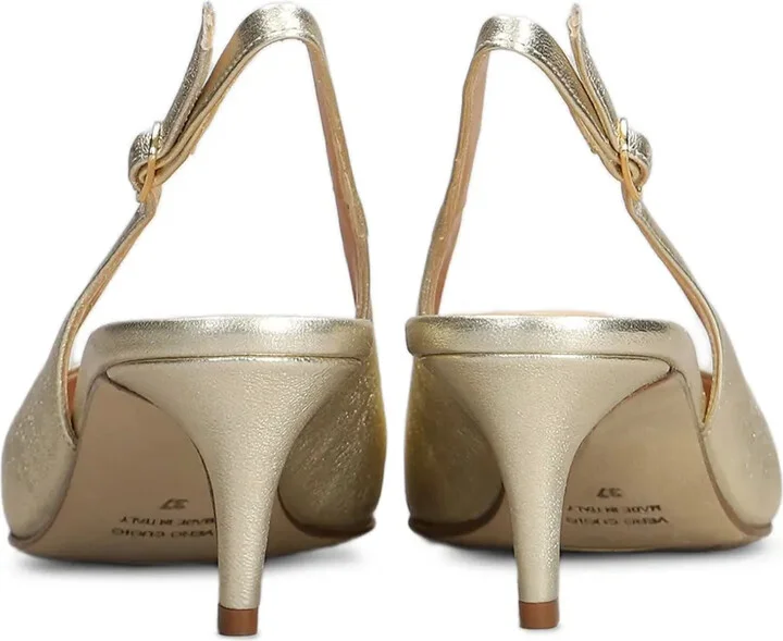 60mm Metallic Slingback Pumps - Image 3