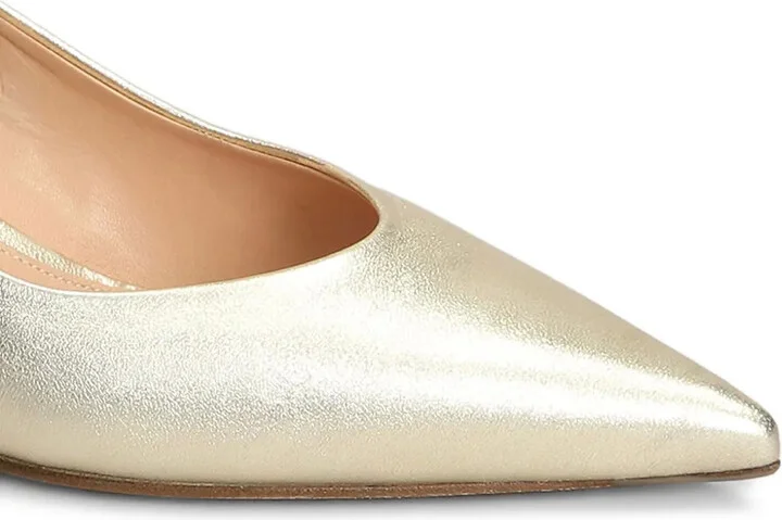 60mm Metallic Slingback Pumps - Image 5
