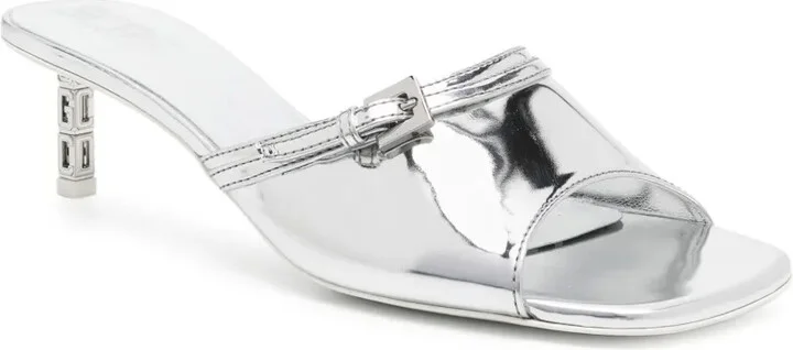 60mm Mirrored Leather Sandals - Image 2