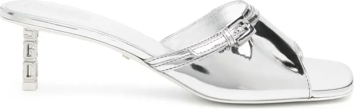60mm Mirrored Leather Sandals
