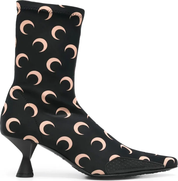 60mm Moon-Printed Jersey Boots