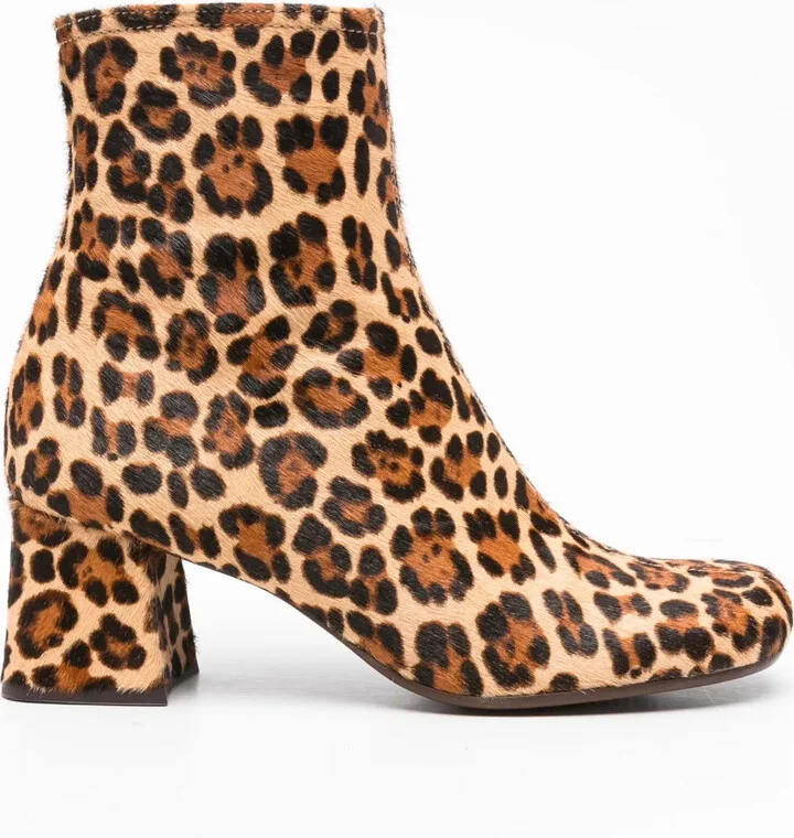 60mm Muki leopard-print block-heel ankle boots