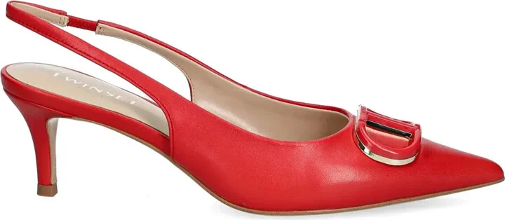 60mm Oval T slingback pumps