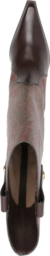 60mm Paisley-Jacquard Leather Shoes - Image 4
