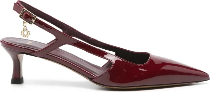60mm Patent-Leather Slingback Pumps