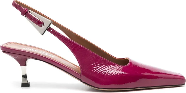 60mm Patent Slingback Pumps