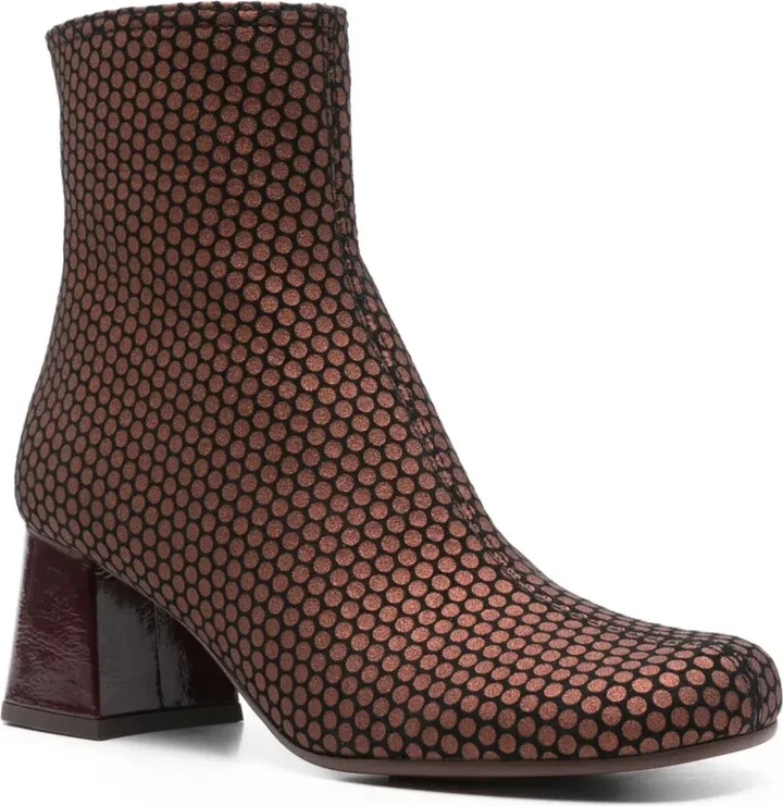60mm Perforated Leather Block-Heel Boots - Image 2